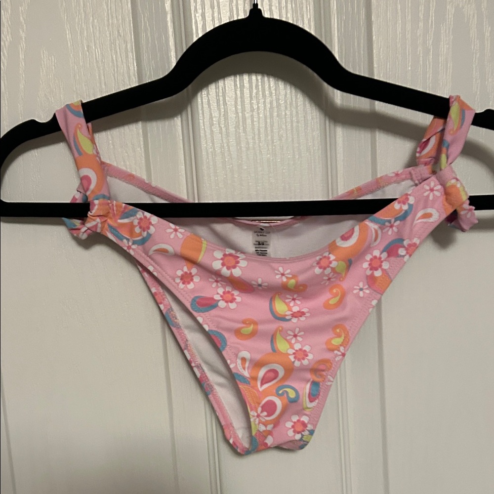 Women’s Pink Floral Paisley Bikini Bottoms
